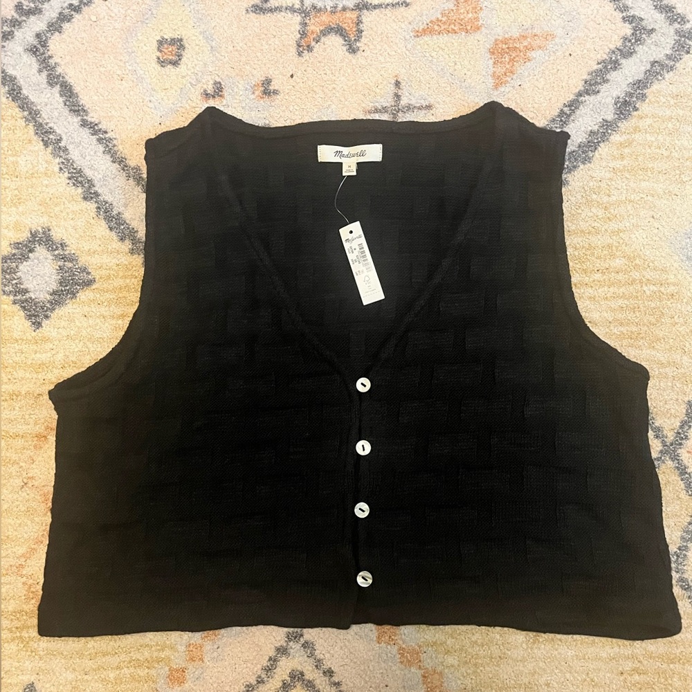 Madewell Basket Weave Stitch Vest